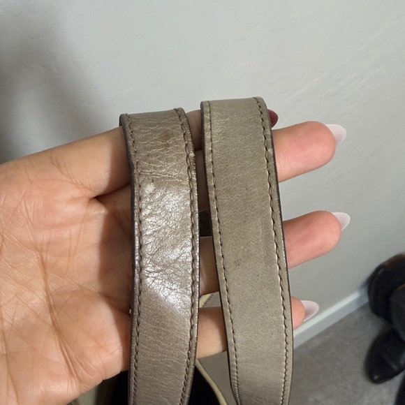 Vintage YSL Yves Saint Laurent Taupe Leather Shopper Tote - Picture 7 of 9